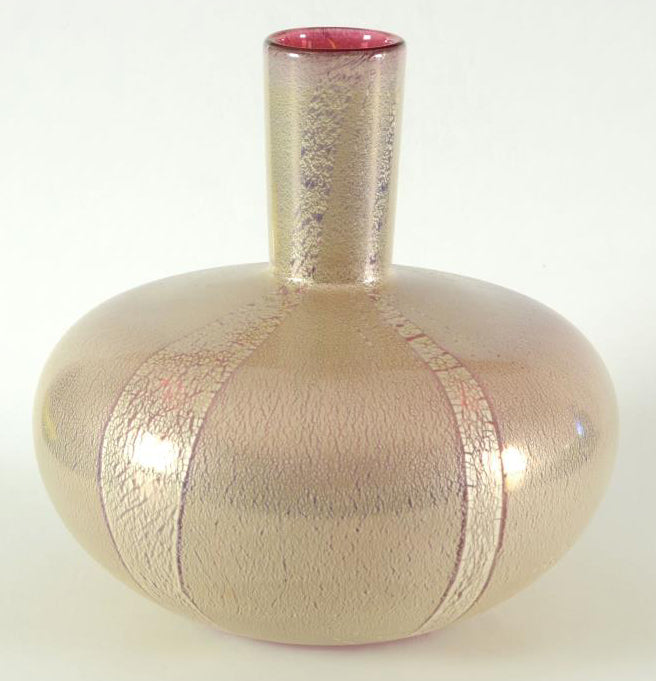 Paul Brayton Hand Blown Glass Vase Sculpture Artist Hand Signed and Dated