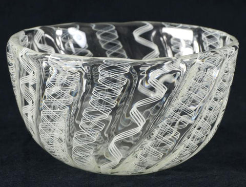 Paul Brayton Hand Blown Glass Bowl Sculpture
