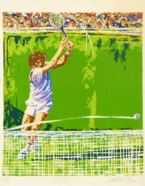 Jimmy Connors Tennis Paul Blaine Henrie Serigraph Artist Proof Print Hand Signed and AP Numbered