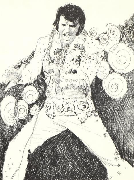 Elvis Dancing Paul Blaine Henrie Printers Proof Edition Lithograph Print Artist Hand Signed and PP Numbered