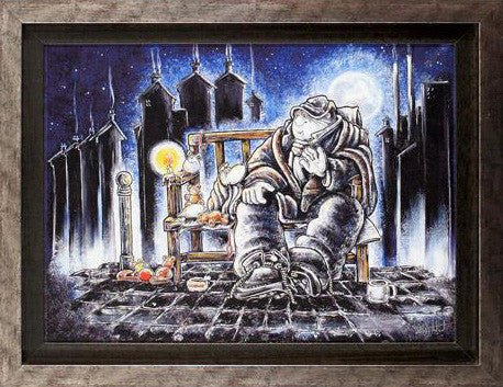 Nite Nite Charlie Philip Stuttard Giclée on Canvas Board Artist Hand Signed Numbered and Framed