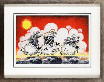 The Chase Philip Stuttard Giclée Print Artist Hand Signed Numbered and Framed