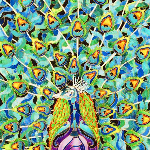 Peacock Linnea Pergola Canvas Giclée Print Artist Hand Signed and Numbered