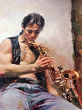Music Lover Pino Daeni Giclée Print Artist Hand Signed and Numbered