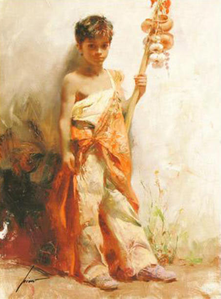 The Young Peddler Pino Daeni Giclée Print Artist Hand Signed and Numbered