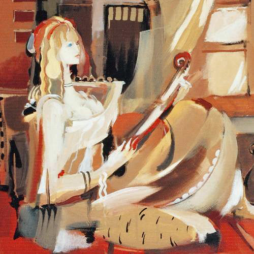 Playing Music Rafael Saryan Artist Proof Canvas Giclée Print Hand Signed and AP Numbered