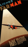 Farman Airlines RE Society Hand Pulled Lithograph Print Hand Signed and Numbered
