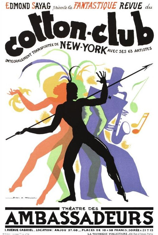 Cotton Club RE Society Hand Pulled Lithograph Print Lithographer Hand Signed and Numbered