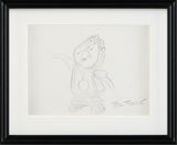 Cogsworth Rick Farmiloe Original Pencil Sketch Artist Hand Signed and Framed