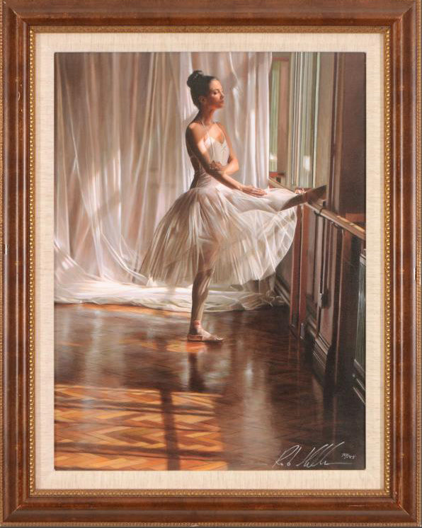 At the Barre Rob Hefferan Hand Embellished Canvas Giclée Print Artist Hand Signed and Numbered
