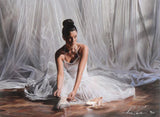 Light Through the Curtain Rob Hefferan Hand Embellished Canvas Giclée Print Artist Hand Signed and Numbered