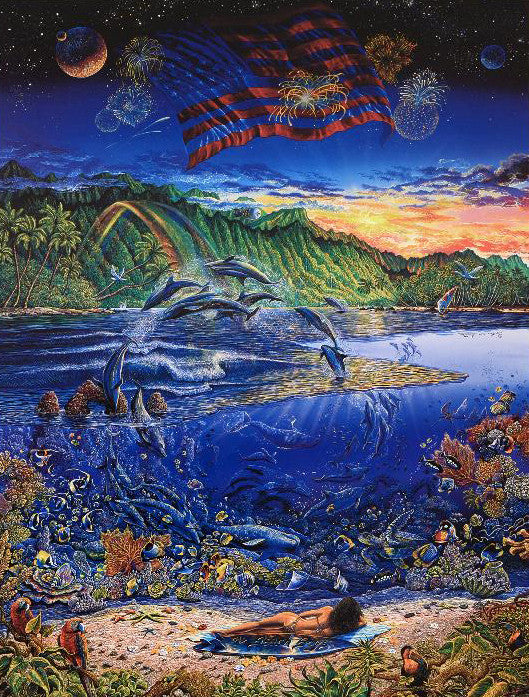 Ring of Life Robert Lyn Nelson Diplomatic Proof Mixed Media Print Artist Hand Signed and Numbered