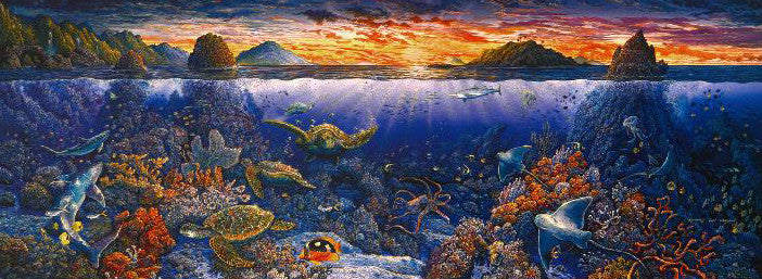 Sweeping Hana Vistas Robert Lyn Nelson Mixed Media Print Artist Hand Signed and Numbered