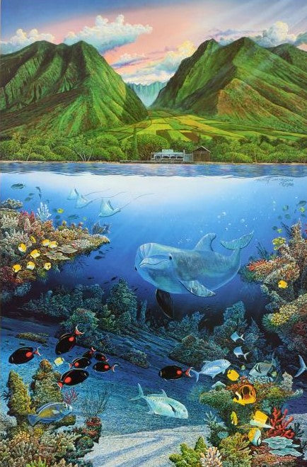 Chez Paul Robert Lyn Nelson Mixed Media Print Artist Hand Signed and Numbered