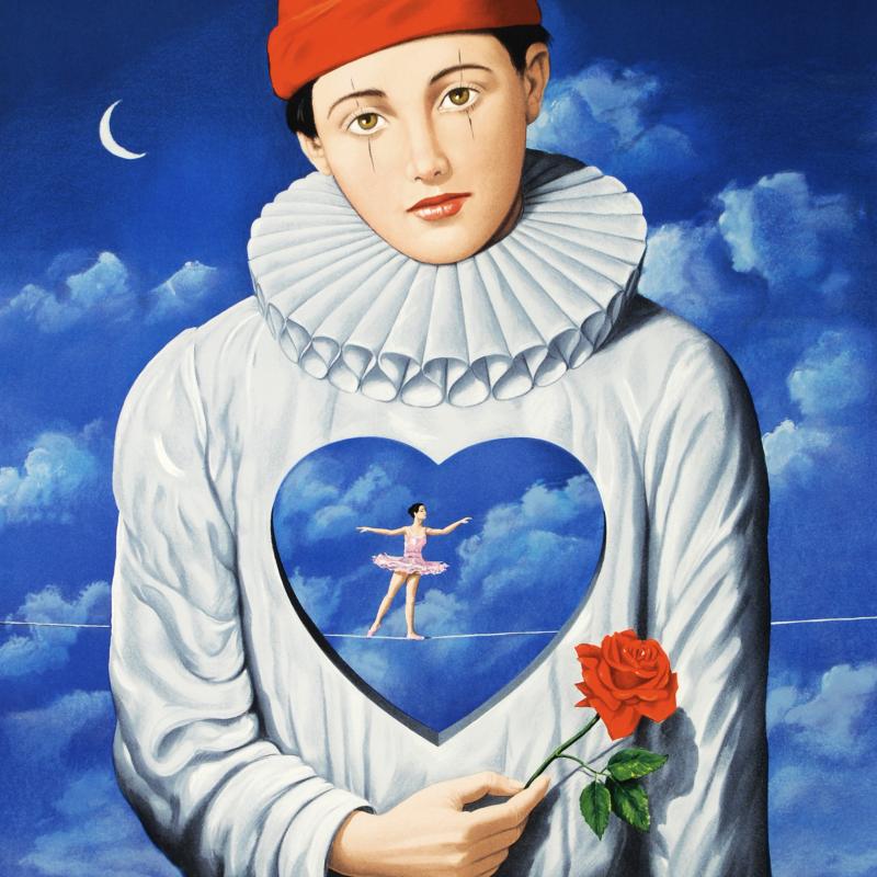 Explicit Introspection Rafal Olbinski Hand Pulled Lithograph Print Artist Hand Signed and Numbered