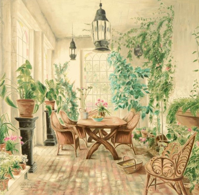 Country Room Susan Sahall Serigraph Print Artist Hand Signed and Numbered