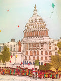 Capitol Susan Pear Meisel Lithograph Print Artist Hand Signed and Numbered