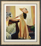 Above the Garden Susan Rios Serigraph Print on Canvas Artist Hand Signed Numbered and Framed
