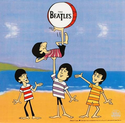 Boys Beatles Cartoon Sericel by DenniLu Company with a Full Color Lithograph Background