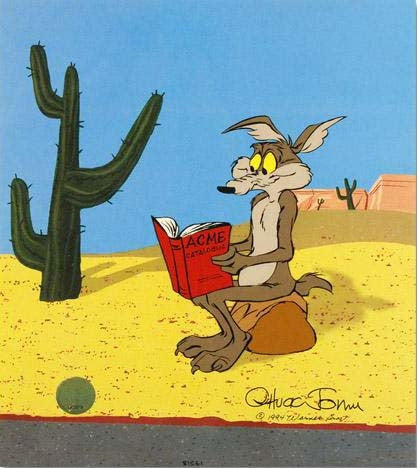 Acme Catalogue Chuck Jones Hand Painted Animation Cel Hand Signed and Numbered with Full Color Background