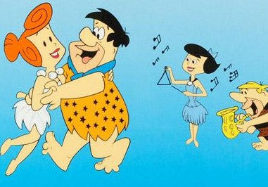 Flintstones Jam Session Hanna Barbera Animation Sericel and Full Color Lithograph Background
