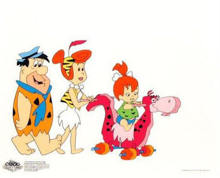 Hanna Barbera Animation Art Strolling With Pebbles Flintstones Sericel