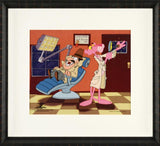 Pink Panther Dentist United Artists and MGM Sericel with Full Color Background Framed