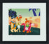 Strolling With Pebbles Hanna Barbera Animation Art Sericel with a Full Color Lithograph Background Framed