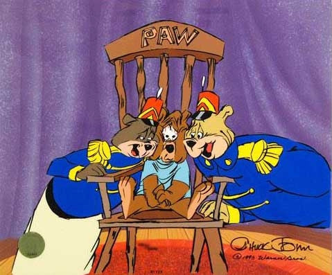 Bear For Punishment Chuck Jones Hand Painted Animation Cel Artist Hand Signed and Numbered