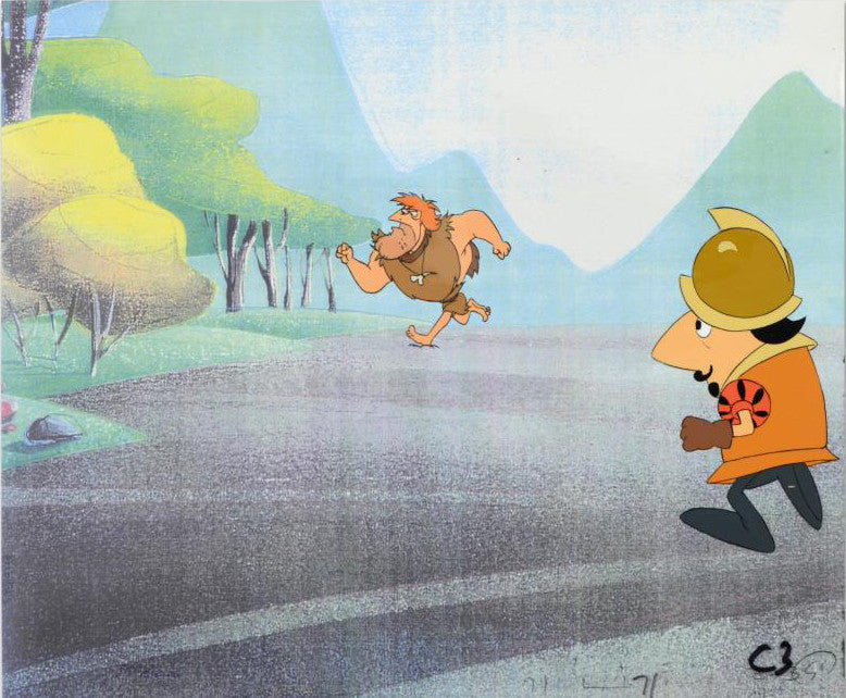 The Pink Panther Show MGM United Artists Original Production Animation Cel with Paired Pencil Sketches