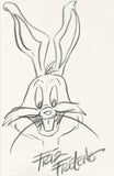 Bugs Bunny Friz Freleng Original Pencil Sketch Artist Hand Signed