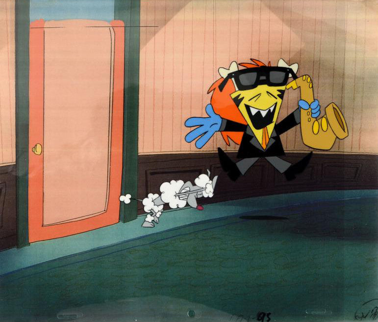 The Pink Panther Show MGM United Artists Original Production Animation Cel with Paired Pencil Sketches