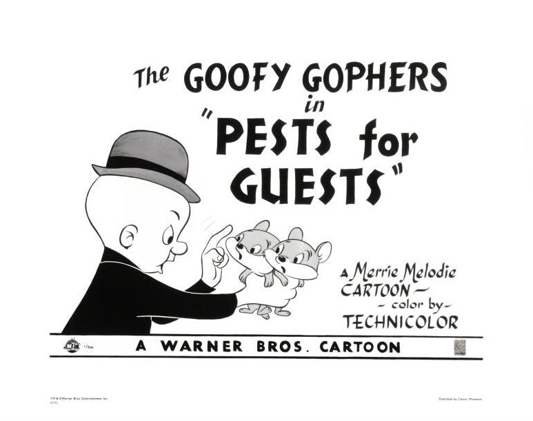 Goofy Gophers Warner Bros Giclée Print Numbered with Warner Bros Hologram Seal