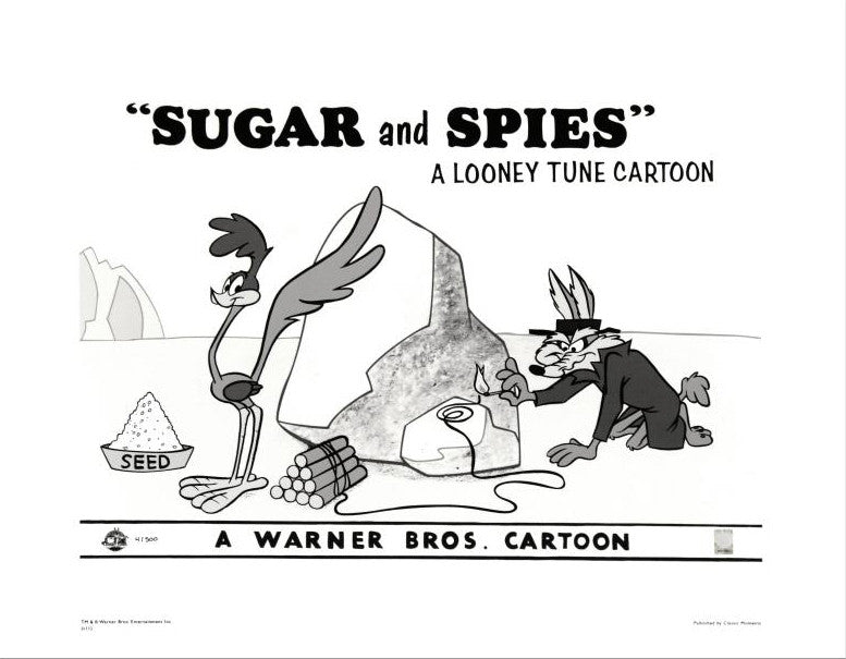 Sugar and Spies Warner Bros Giclée Print Numbered with Warner Bros Official Seal of Authenticity