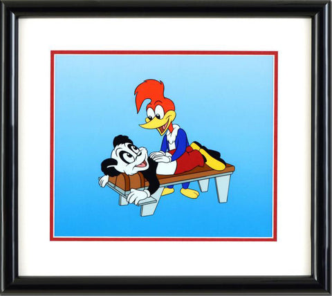 Woody Woodpecker Walter Lantz Sericel and Full Color Background Framed
