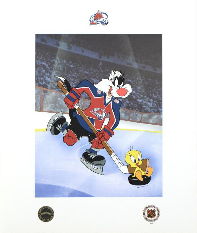 Sylvester and Tweety Avalanche Warner Bros Licensed Mixed Media Print Numbered with Seals