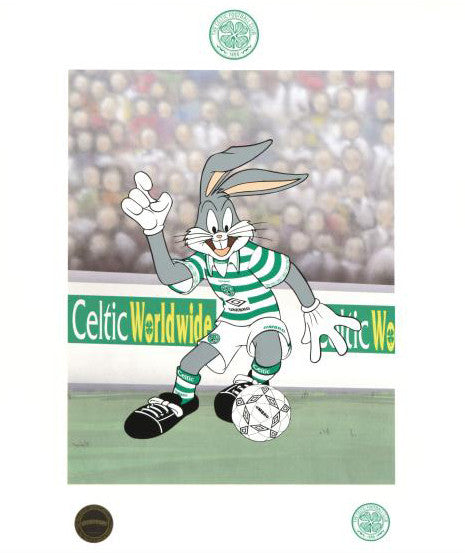 Bugs Bunny Celtic Football Club Warner Bros Fine Art Mixed Media Print Numbered