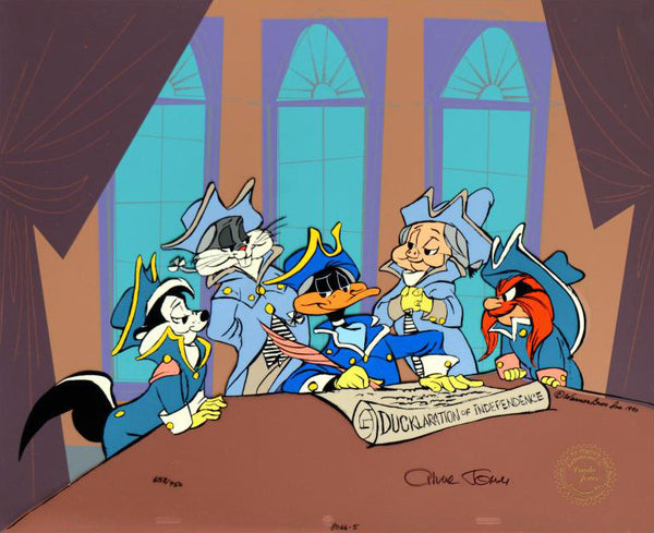 Ducklaration of Independence Chuck Jones Hand Painted Animation Cel Artist Hand Signed and Numbered
