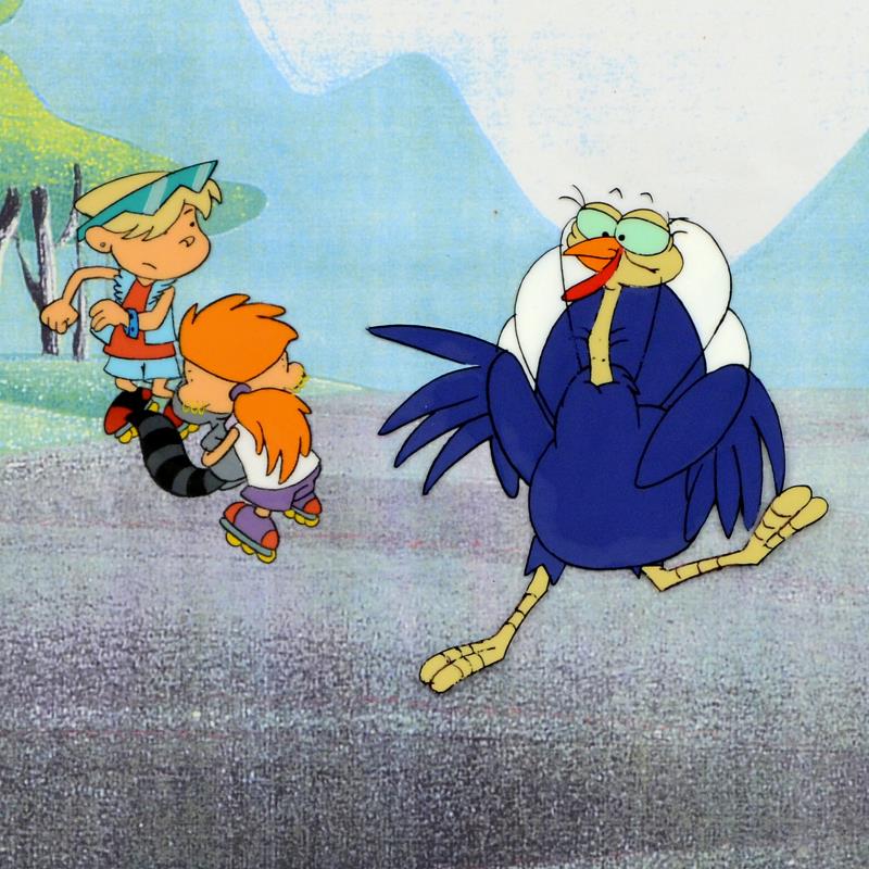 The Pink Panther Show MGM United Artists Original Production Animation Cel with Paired Pencil Sketches