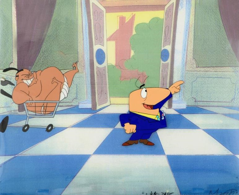 The Pink Panther Show MGM United Artists Original Production Animation Cel with Two Paired Pencil Sketches