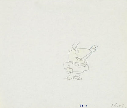 The Pink Panther Show MGM United Artists Original Production Animation Cel with Two Paired Pencil Sketches