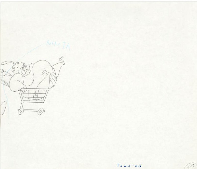 The Pink Panther Show MGM United Artists Original Production Animation Cel with Two Paired Pencil Sketches