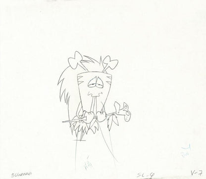 The Pink Panther Show Production Animation Cel with Paired Pencil Sketch