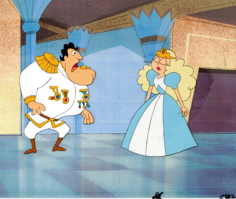 The Pink Panther Show MGM United Artists Original Production Animation Cel with Paired Pencil Sketches