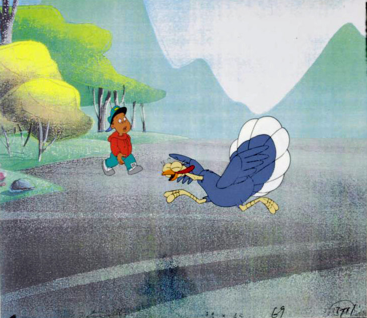 The Pink Panther Show MGM United Artists Original Production Animation Cel with Paired Pencil Sketches