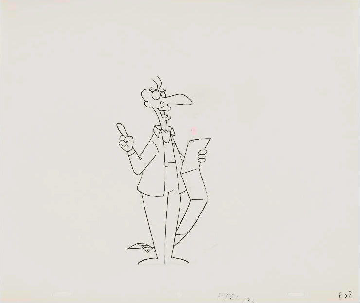 The Pink Panther Show MGM United Artists Production Animation Cel with Paired Pencil Sketch