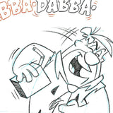 Fred Flintstone Scott Shaw Production Animation Drawings Artist Hand Signed