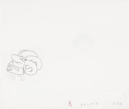 The Pink Panther Show MGM United Artists Original Production Animation Cel with Paired Pencil Sketches