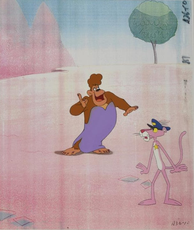 The Pink Panther Show MGM United Artists Production Animation Cel with Paired Pencil Sketch