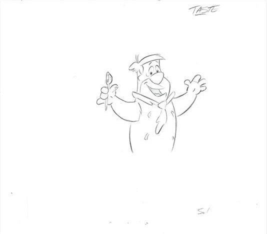 Fred Flintstone Scott Shaw Pencil Production Animation Drawings Artist Hand Signed